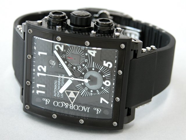 ジェイコブスーパーコピー エピックI クロノグラフ JC-V2Q2B PVD ラバー  ブラックカーボン/ブラック