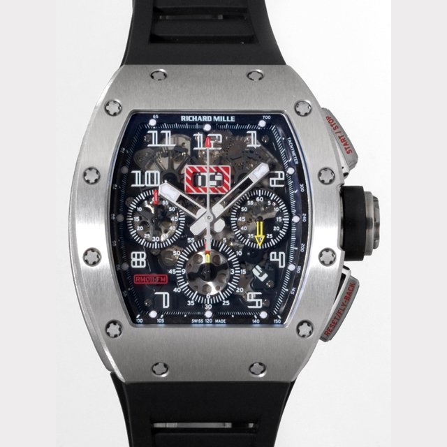 リシャール・ミルスーパーコピー フライバック クロノグラフ “フェリペ・マッサ” RM011 TI/ラバー スケルトン