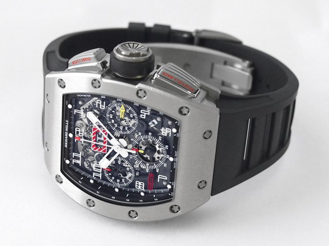 リシャール・ミルスーパーコピー フライバック クロノグラフ “フェリペ・マッサ” RM011 TI/ラバー スケルトン