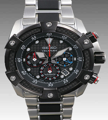SEIKO セイコースーパーコピー腕時計 ベラチュラ クロノ SRQ001J1 自動巻き ブラック