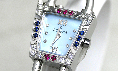 コルムスーパーコピー パドロックチェーン ウォッチ 137.417.47/ K300PM29 レディース