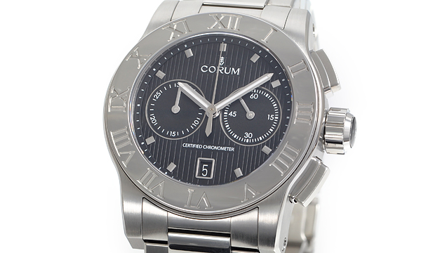 コルムスーパーコピー ロムルス４４ 984.715.20 V810BN77 ステンレス ブラック