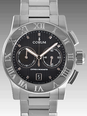 コルムスーパーコピー ロムルス４４ 984.715.20 V810BN77 ステンレス ブラック