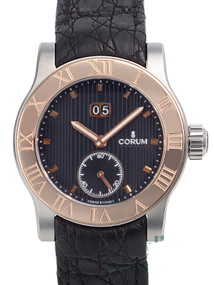 コルムスーパーコピー ロムルス ラージデイト 812.515.24 F221 BN76 ステンレス・ピンクゴールド 