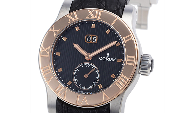 コルムスーパーコピー ロムルス ラージデイト 812.515.24 F221 BN76 ステンレス・ピンクゴールド 