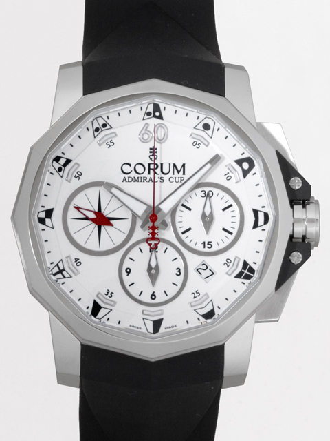 コルムスーパーコピー アドミラルズカップ クロノグラフ 753.671.20/F371 AA52 ラバー 世界限定955本 ホワイト