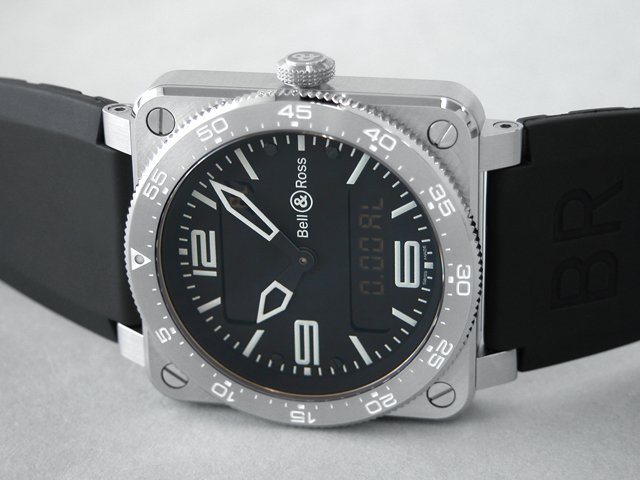 ベル＆ロススーパーコピー BR03-88 TYPE AVIATION BR03-88 ラバーベルト ブラック