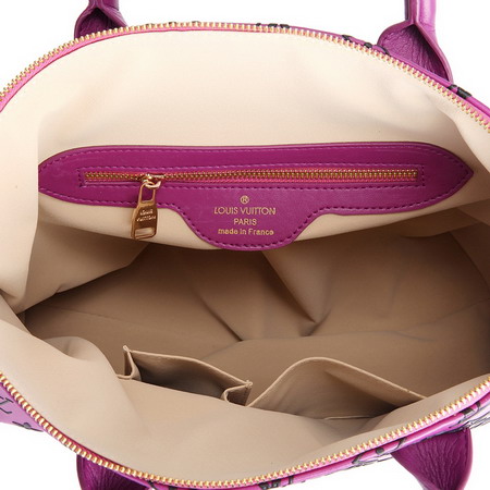 ルイ・ヴィトンスーパーコピー モノグラム・ヴェルニ ハンドバッグ サファイア・ブルー M91871