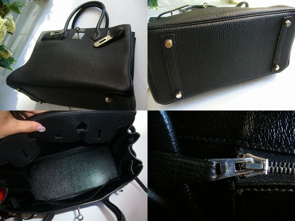 エルメススーパーコピーＨＥＲＭＥＳ バーキン黒トゴシルバー 金具Ｇ刻印 hermes-001