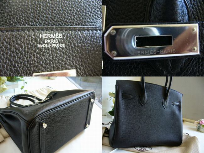 エルメススーパーコピーＨＥＲＭＥＳ バーキン３０黒トゴシルバー 金具Ｎ刻 hermes-002