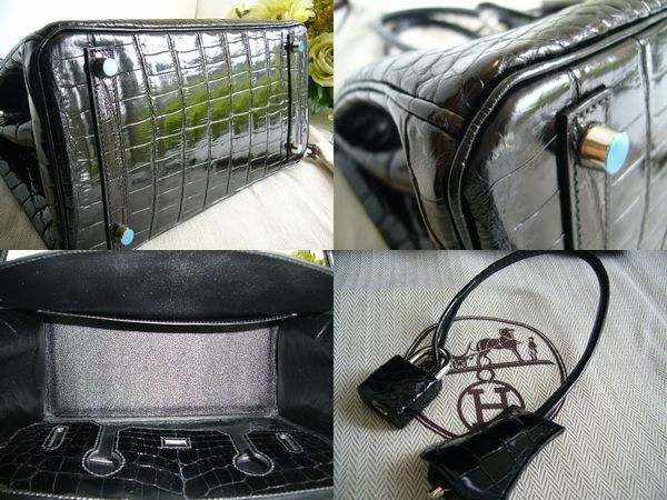 エルメススーパーコピー バーキン３０クロコニロティカス 黒Ｓ金具Ｌ刻印 hermes-018