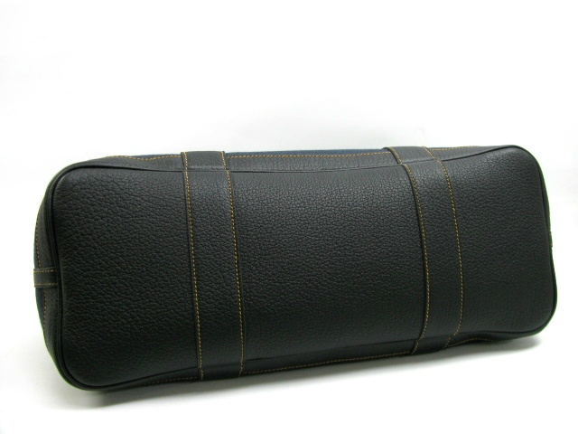 エルメススーパーコピー ガーデンロングショルダーＰＭ/ネイビー×ブラック/デニム/□P刻印（2012年製造）HERMES-002