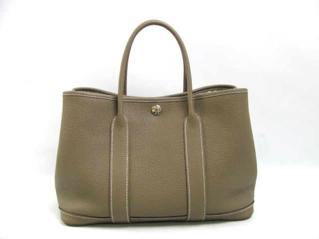 エルメススーパーコピーガーデンTPM/トートバッグ（ネゴンダ/エトゥープ/シルバー金具）HERMES-010