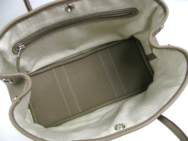 エルメススーパーコピーガーデンTPM/トートバッグ（ネゴンダ/エトゥープ/シルバー金具）HERMES-010