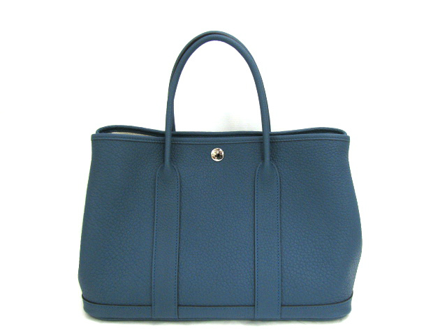 エルメスコピーガーデンTPM/ハンドバッグ/ブルータラサ（金具：シルバー）/ネゴンダ HERMES-017