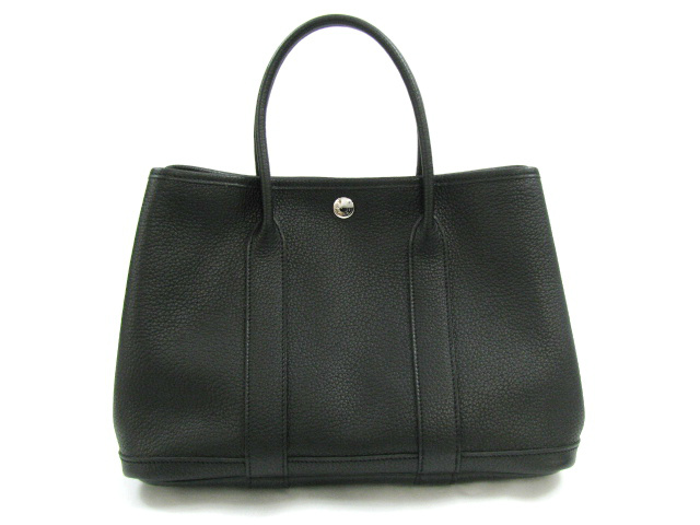 エルメススーパーコピーガーデンパーティTPM/トートバッグ（ネゴンダ/ブラック/シルバー金具）HERMES-021