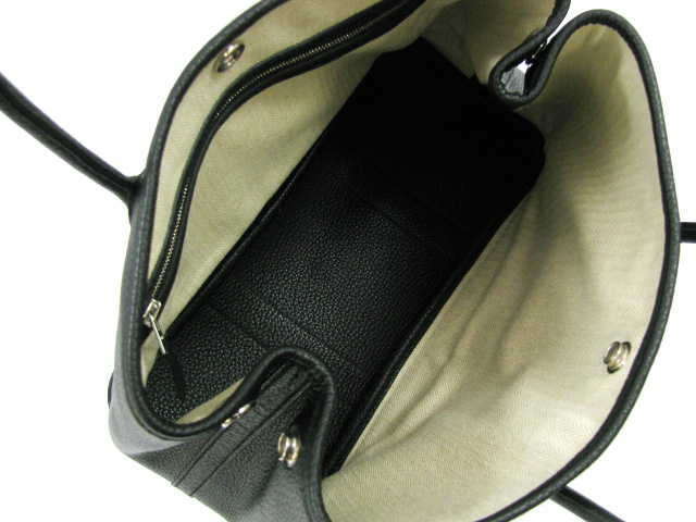 エルメススーパーコピーガーデンパーティTPM/トートバッグ（ネゴンダ/ブラック/シルバー金具）HERMES-021