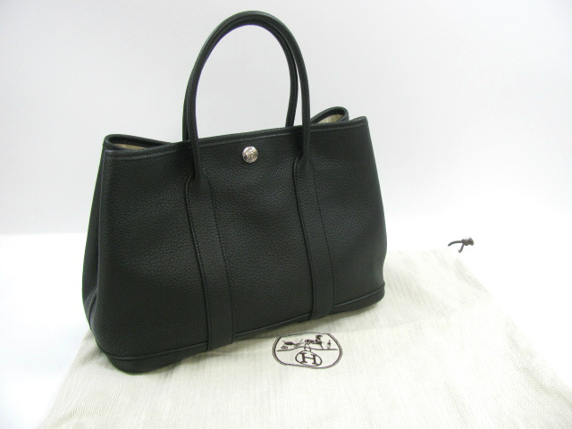 エルメススーパーコピーガーデンパーティTPM/トートバッグ（ネゴンダ/ブラック/シルバー金具）HERMES-021