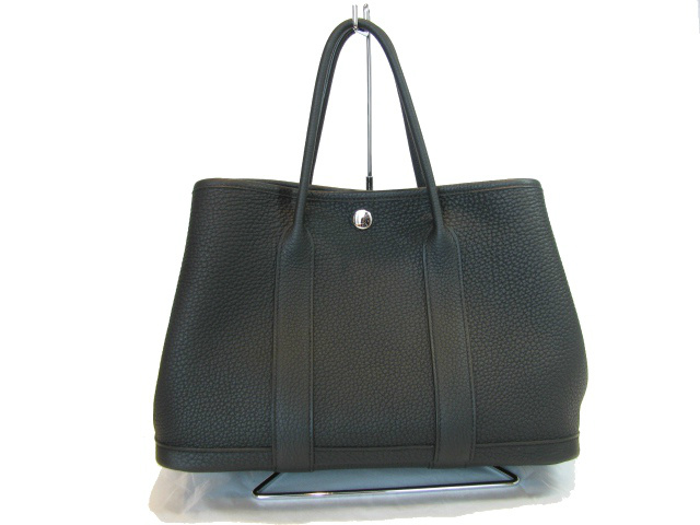エルメスコピーガーデンパーティTPM/トートバッグ（ネゴンダ/ブラック/シルバー金具）HERMES-022