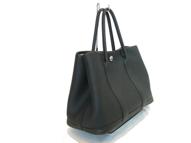 エルメスコピーガーデンパーティTPM/トートバッグ（ネゴンダ/ブラック/シルバー金具）HERMES-022