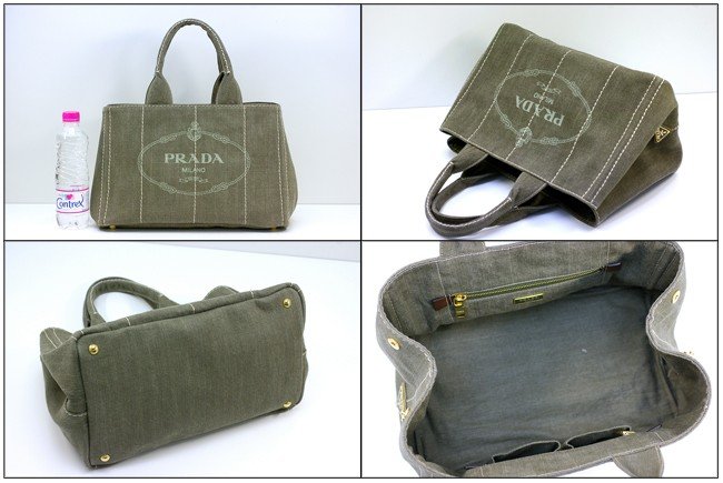 プラダスーパーコピー バッグ PRADA トートバッグ デニム キャンバス ミリタリー B1877B1