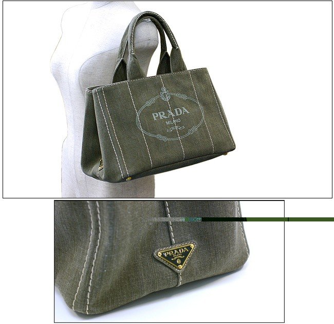 プラダスーパーコピー バッグ PRADA トートバッグ デニム キャンバス ミリタリー B1877B1
