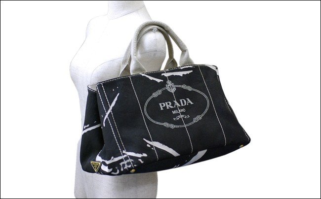 プラダスーパーコピー バッグ PRADA トートバッグ キャンバス ブラック B1872