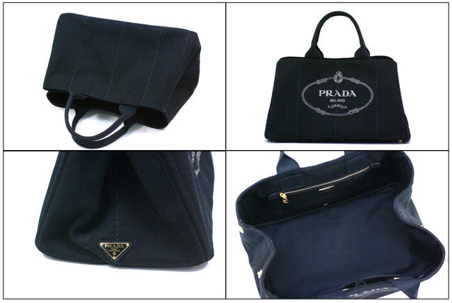 プラダスーパーコピー PRADA トートバッグ キャンバス ブラック BN18725