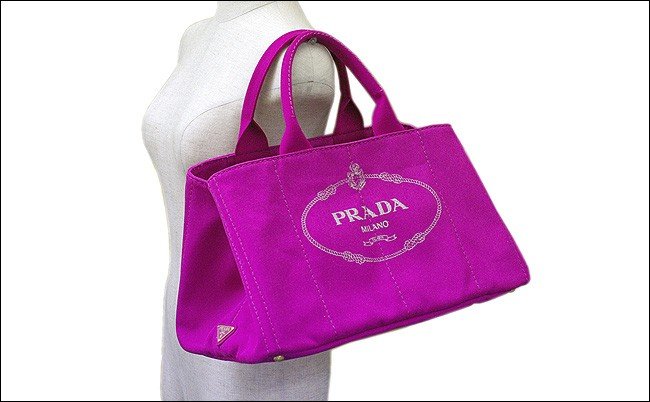 プラダスーパーコピー PRADA トートバッグ キャンバス ピンク BN18727