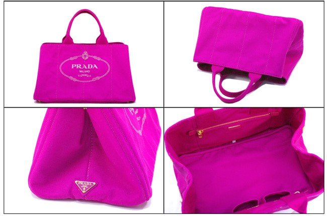 プラダスーパーコピー PRADA トートバッグ キャンバス ピンク BN18727