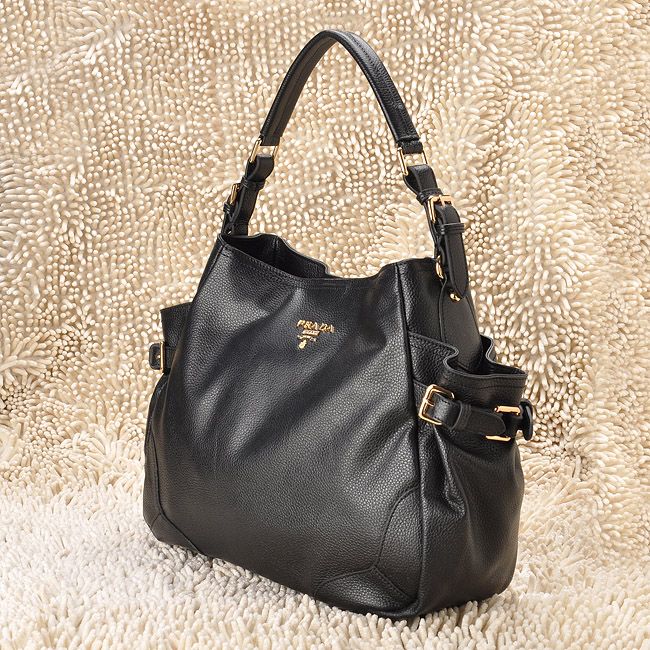 PRADA プラダスーパーコピー 激安 ヴィテロダイノ ショルダーバッグ（ブラック）BR5201