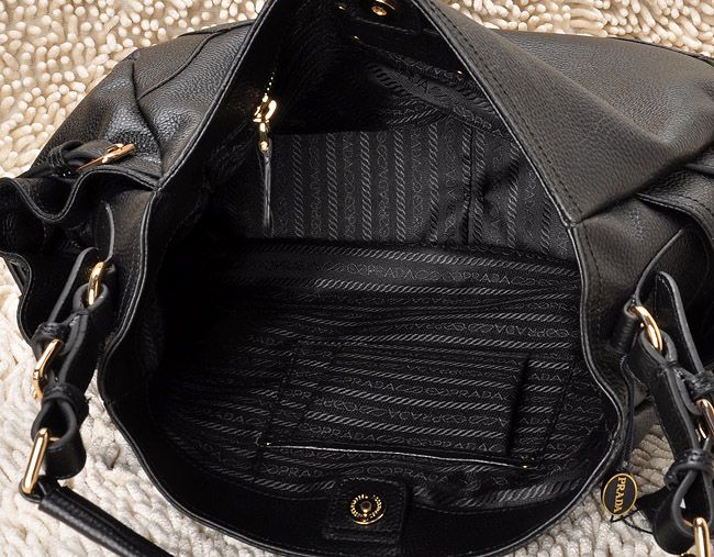 PRADA プラダスーパーコピー 激安 ヴィテロダイノ ショルダーバッグ（ブラック）BR5201