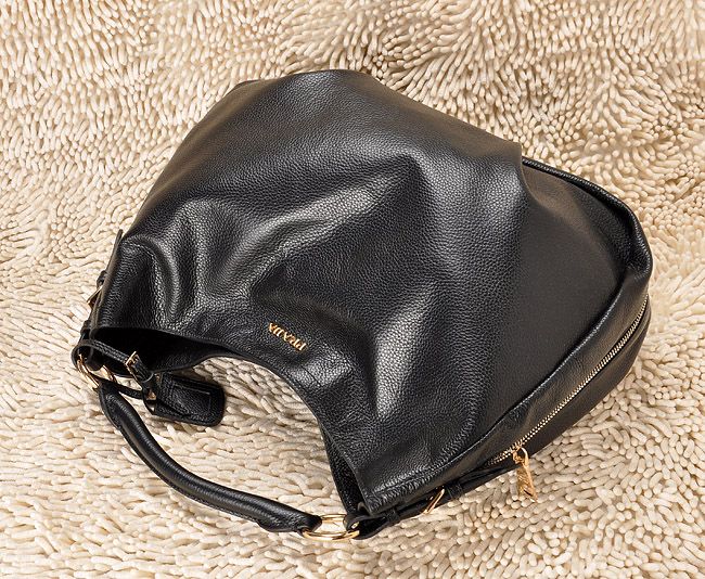 PRADA プラダスーパーコピー ヴィテロダイノレザー 斜めがけ ショルダーバッグ（ブラック）BR4411