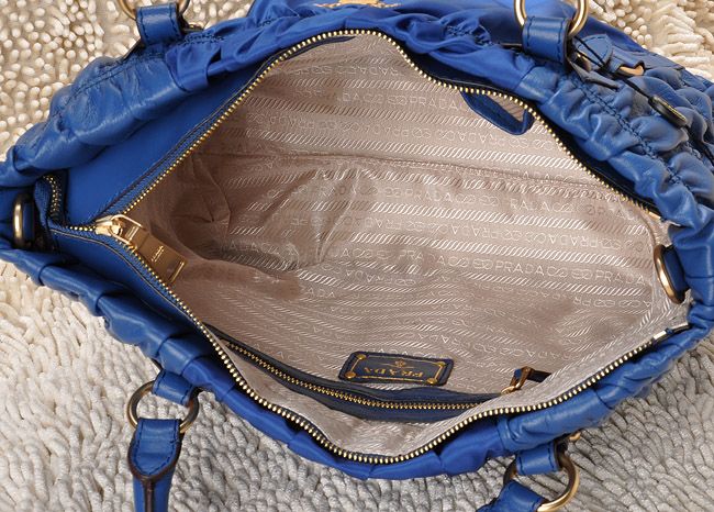 PRADA プラダスーパーコピー 激安 テスートゴーフル ショルダーバッグ（サファイア・ブルー）BR4680