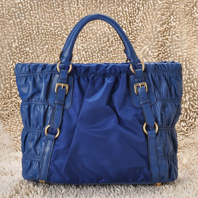 PRADA プラダスーパーコピー 激安 テスートゴーフル ショルダーバッグ（サファイア・ブルー）BR4680