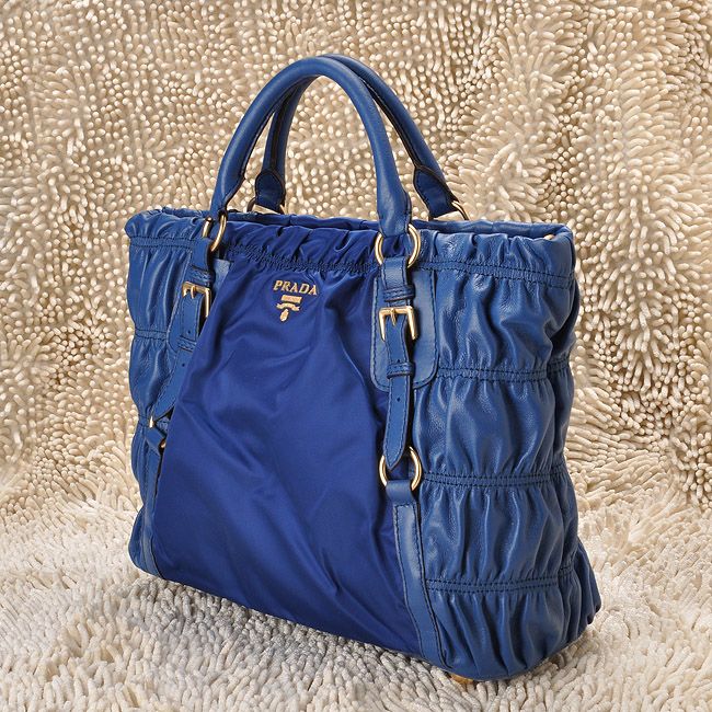 PRADA プラダスーパーコピー 激安 テスートゴーフル ショルダーバッグ（サファイア・ブルー）BR4680