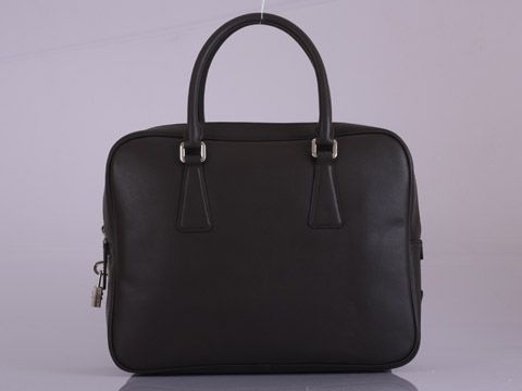 プラダスーパーコピー ダークブラウン レザーブリーフケース VR0305-1