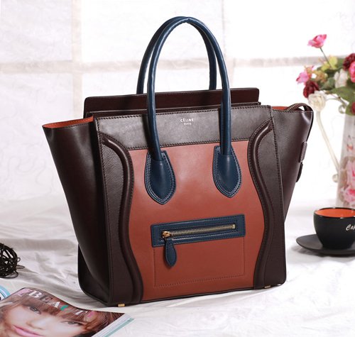セリーヌスーパーコピー 2014年春夏新作ラゲージ ミニショッパートートバッグ コバルトプルー CELINE-3330