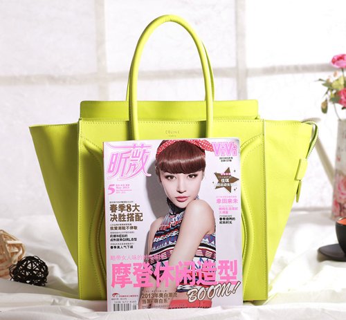 セリーヌスーパーコピー 2014年春夏新作ラゲージ ミニショッパートートバッグ コバルトプルー CELINE-3329