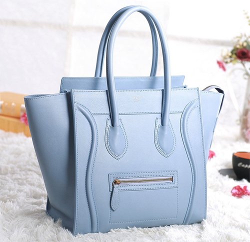 セリーヌスーパーコピー 2014年春夏新作ラゲージ ミニショッパートートバッグ コバルトプルーCELINE-3325