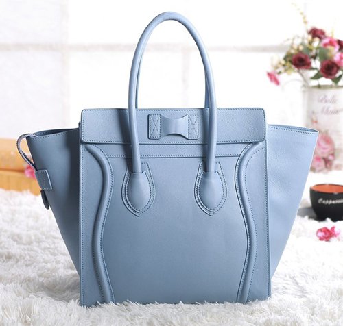 セリーヌスーパーコピー 2014年春夏新作ラゲージ ミニショッパートートバッグ コバルトプルーCELINE-3325