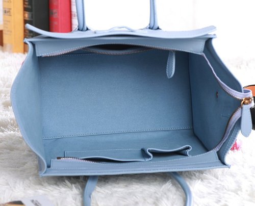 セリーヌスーパーコピー 2014年春夏新作ラゲージ ミニショッパートートバッグ コバルトプルーCELINE-3325