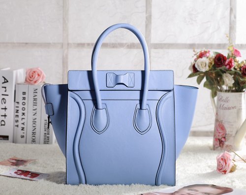 セリーヌスーパーコピー 2014年春夏新作ラゲージ ミニショッパートートバッグ コバルトプルー CELINE-3312