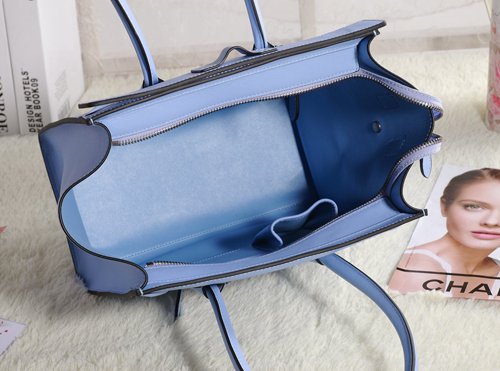 セリーヌスーパーコピー 2014年春夏新作ラゲージ ミニショッパートートバッグ コバルトプルー CELINE-3312