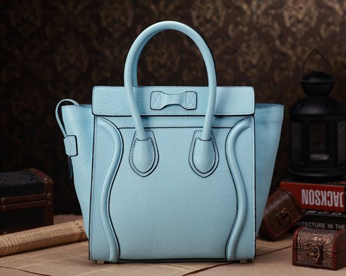 セリーヌスーパーコピー 2014年春夏新作ラゲージ ミニショッパートートバッグ コバルトプルー CELINE-3310