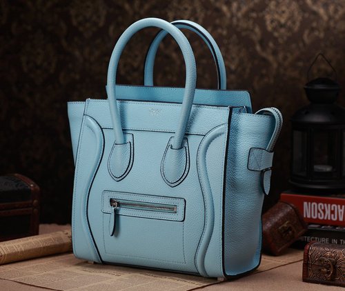 セリーヌスーパーコピー 2014年春夏新作ラゲージ ミニショッパートートバッグ コバルトプルー CELINE-3310