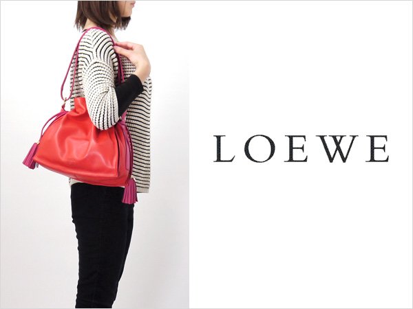 ロエベスーパーコピー FLAMENCO 30 380 82 E16 7130 CORAL 2WAY ハンドバッグ NAPA[ナッパ] LOEWE
