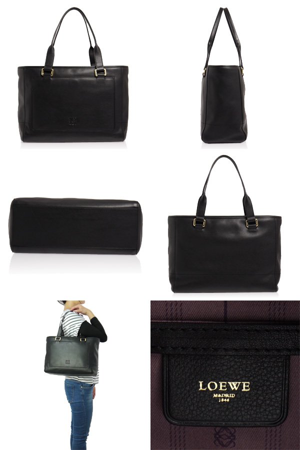 ロエベスーパーコピー バッグ BARCELONA [バルセロナ] ハンドバッグ ブラック HANDBAG COMMUTING 341 40 E43 1100