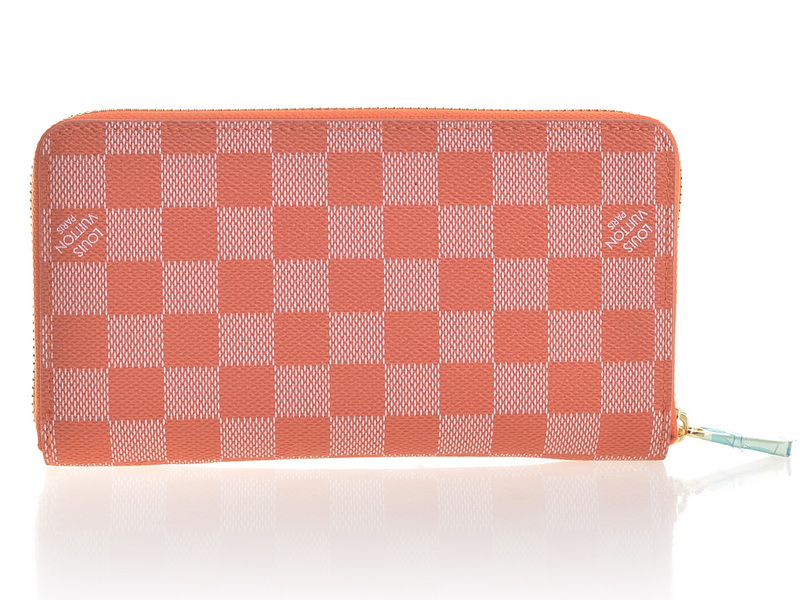 ルイヴィトンスーパーコピー 財布 2014春夏新作 ピンク レディース LOUIS VUITTON ラウンドファスナー長財布 60017-8