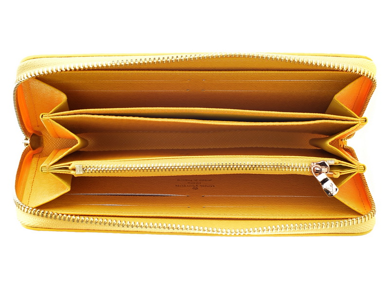 ルイヴィトンスーパーコピー 財布 2014春夏新作 イエロー レディース LOUIS VUITTON ラウンドファスナー長財布 60017-7